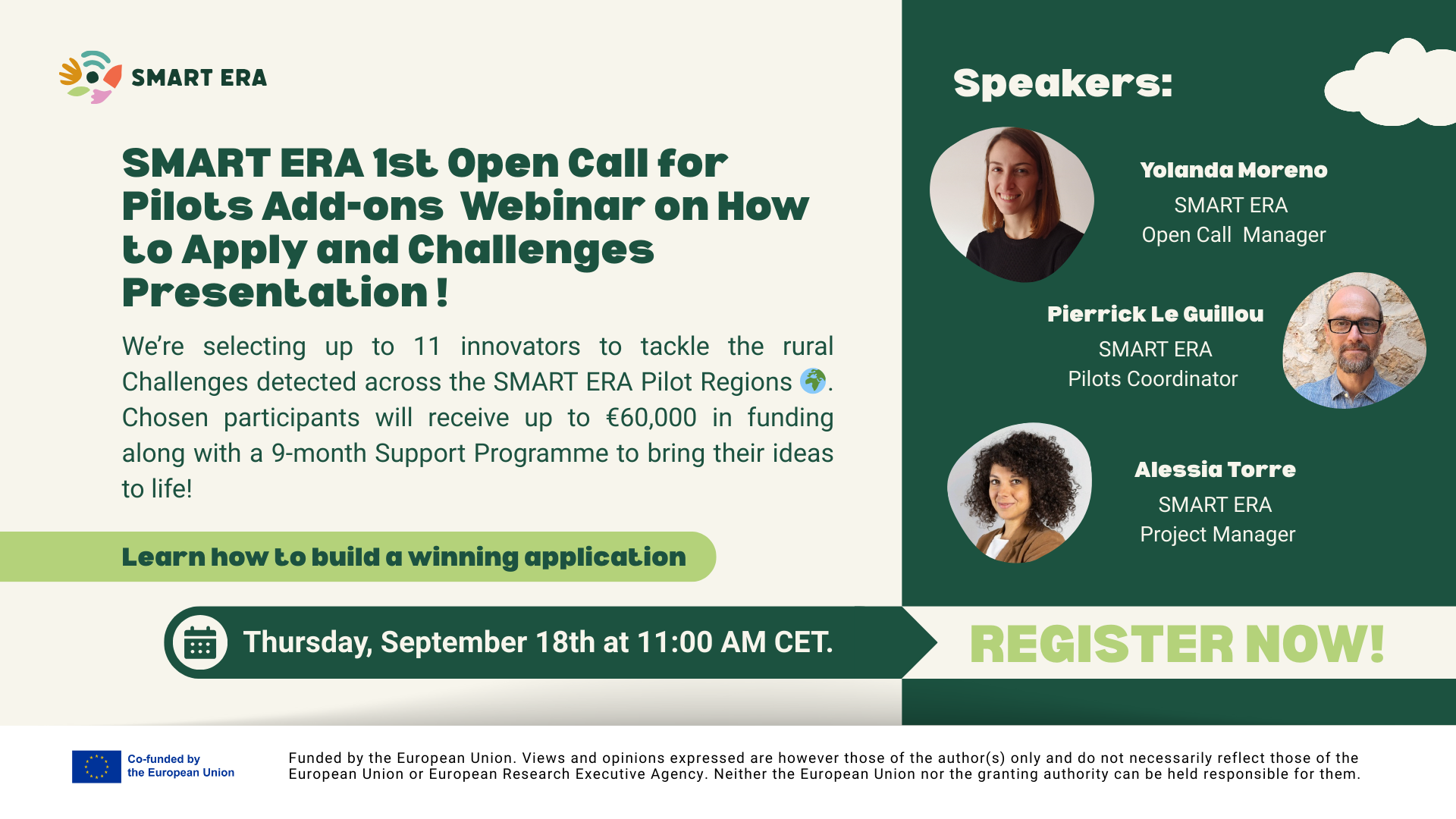 Banner of the Open Call webinar