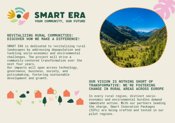 Pierced SMART ERA flyer with mountain landscape